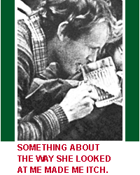 Image: Man drinking beer. 'Something about the way she looked at me
made me itch.'